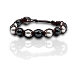 Bracelet ematite dark & Pearl